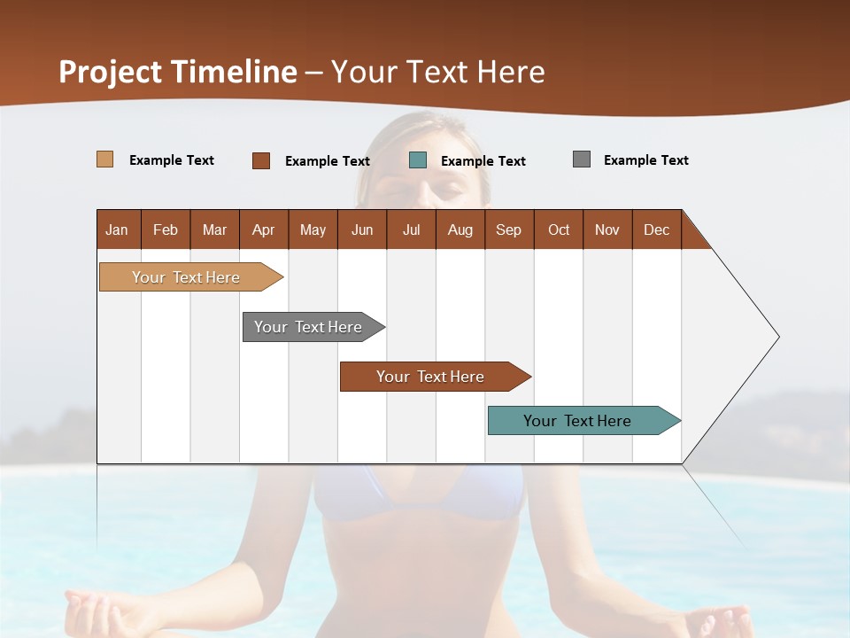 Wellness Stretch Woman PowerPoint Template