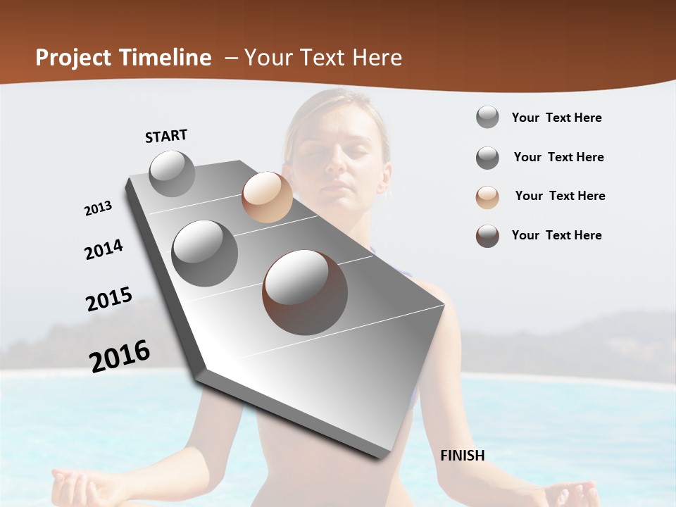 Wellness Stretch Woman PowerPoint Template