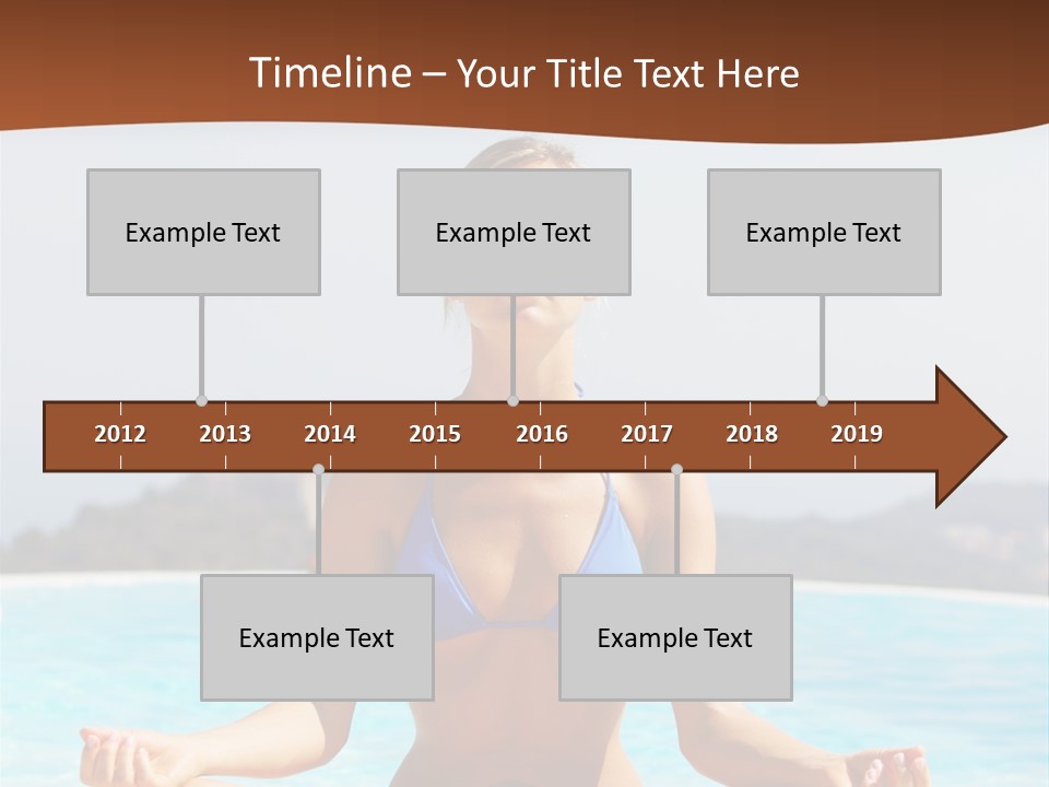 Wellness Stretch Woman PowerPoint Template