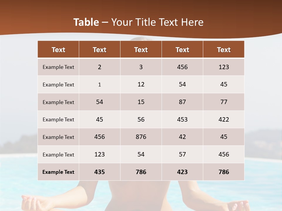 Wellness Stretch Woman PowerPoint Template