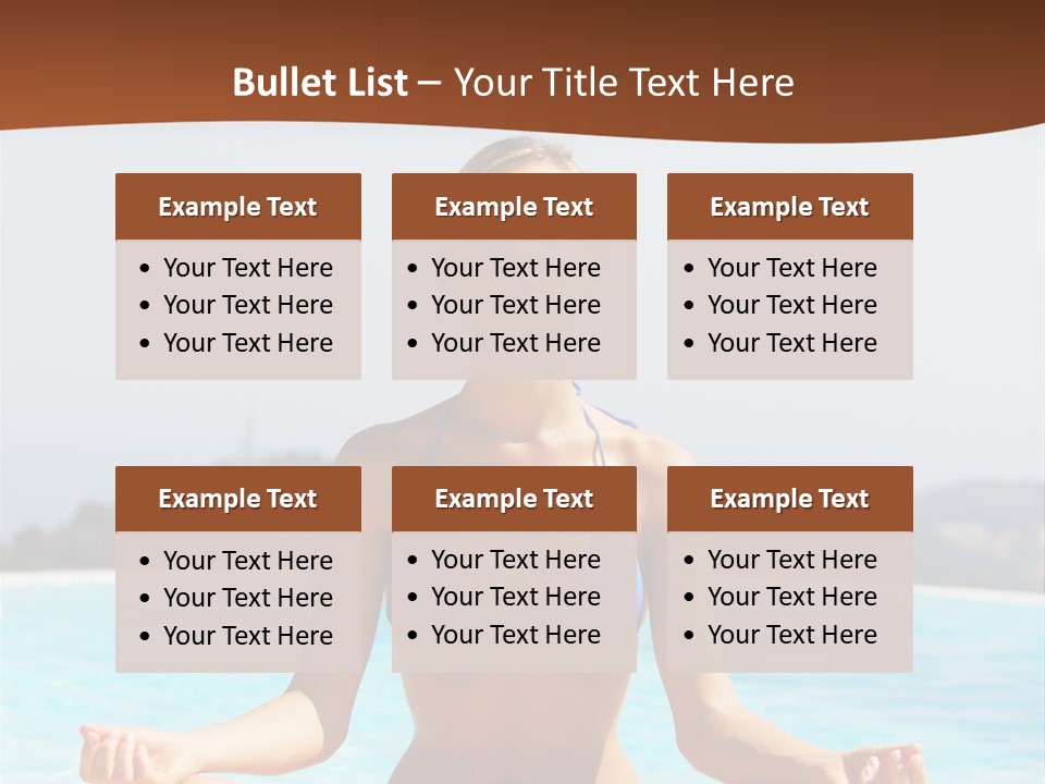 Wellness Stretch Woman PowerPoint Template