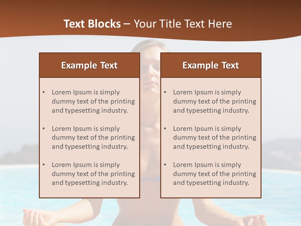 Wellness Stretch Woman PowerPoint Template