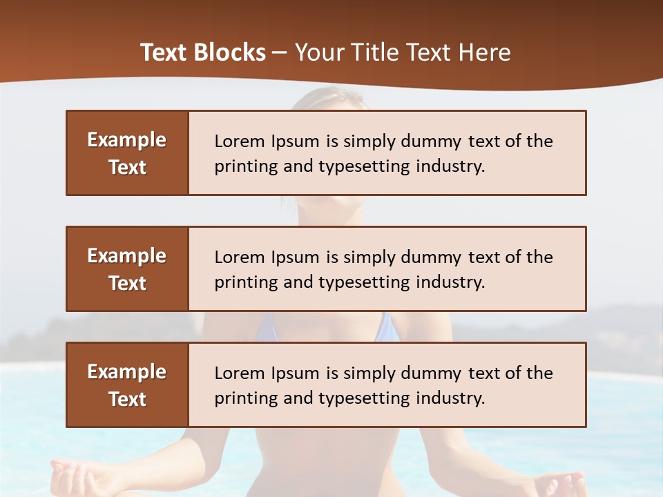 Wellness Stretch Woman PowerPoint Template