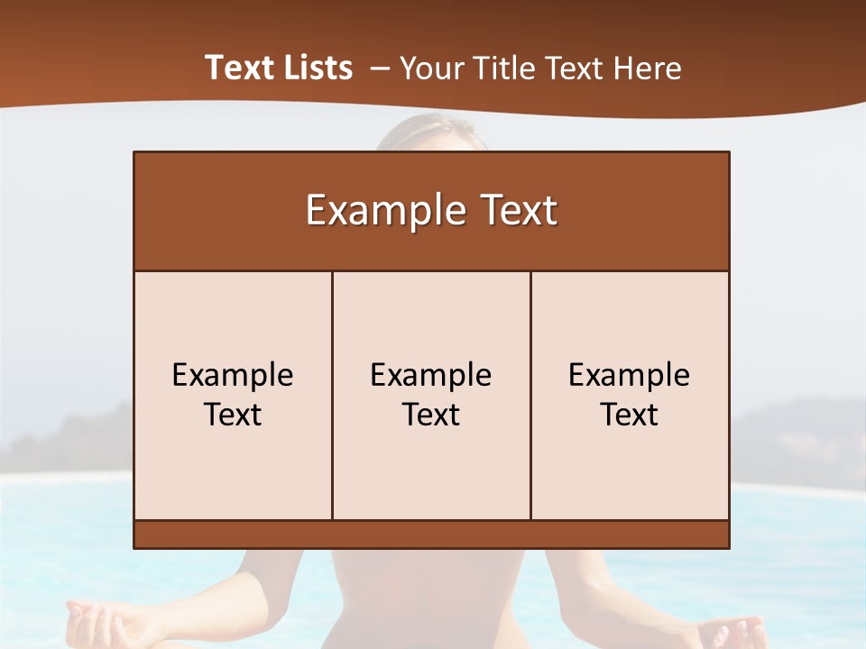 Wellness Stretch Woman PowerPoint Template