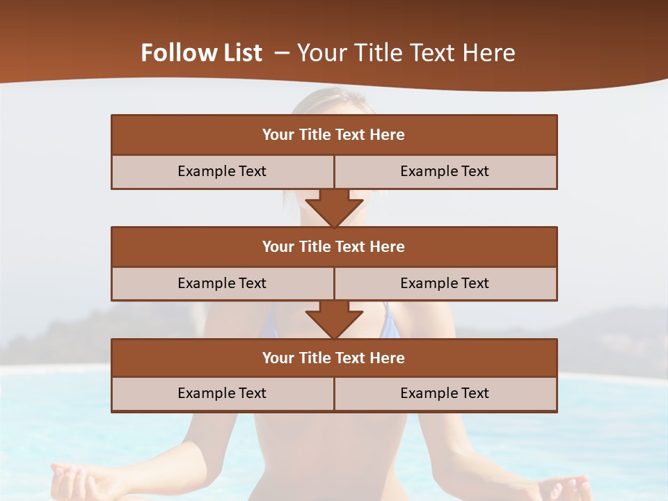 Wellness Stretch Woman PowerPoint Template