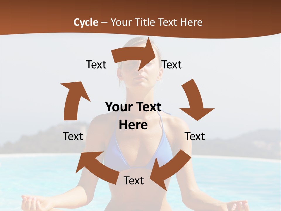 Wellness Stretch Woman PowerPoint Template