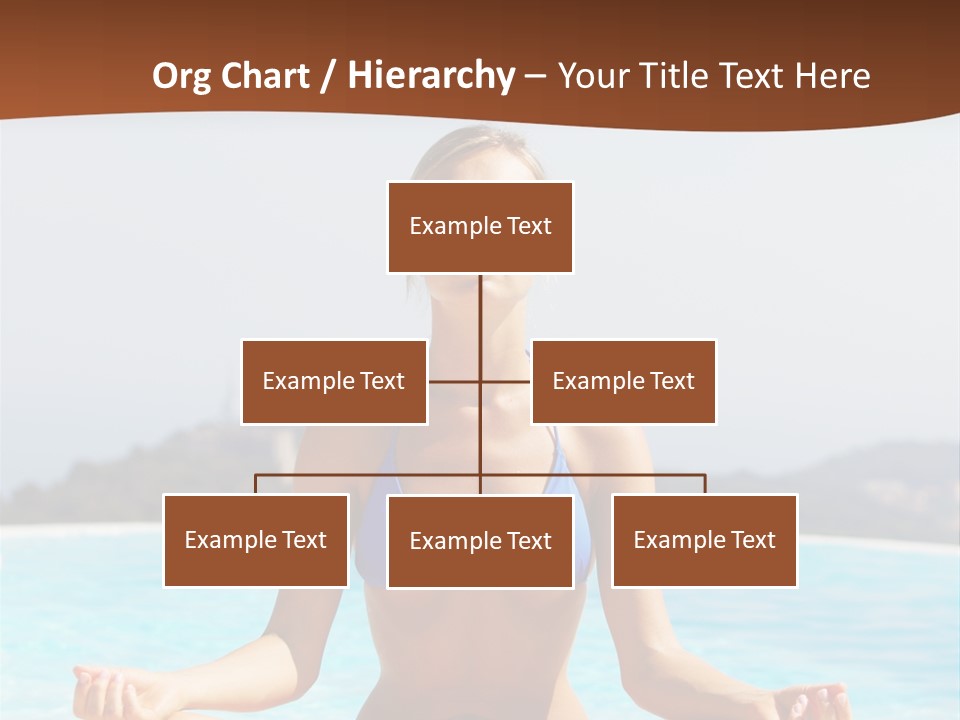 Wellness Stretch Woman PowerPoint Template