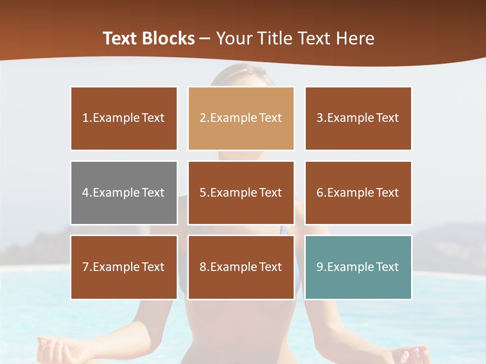 Wellness Stretch Woman PowerPoint Template