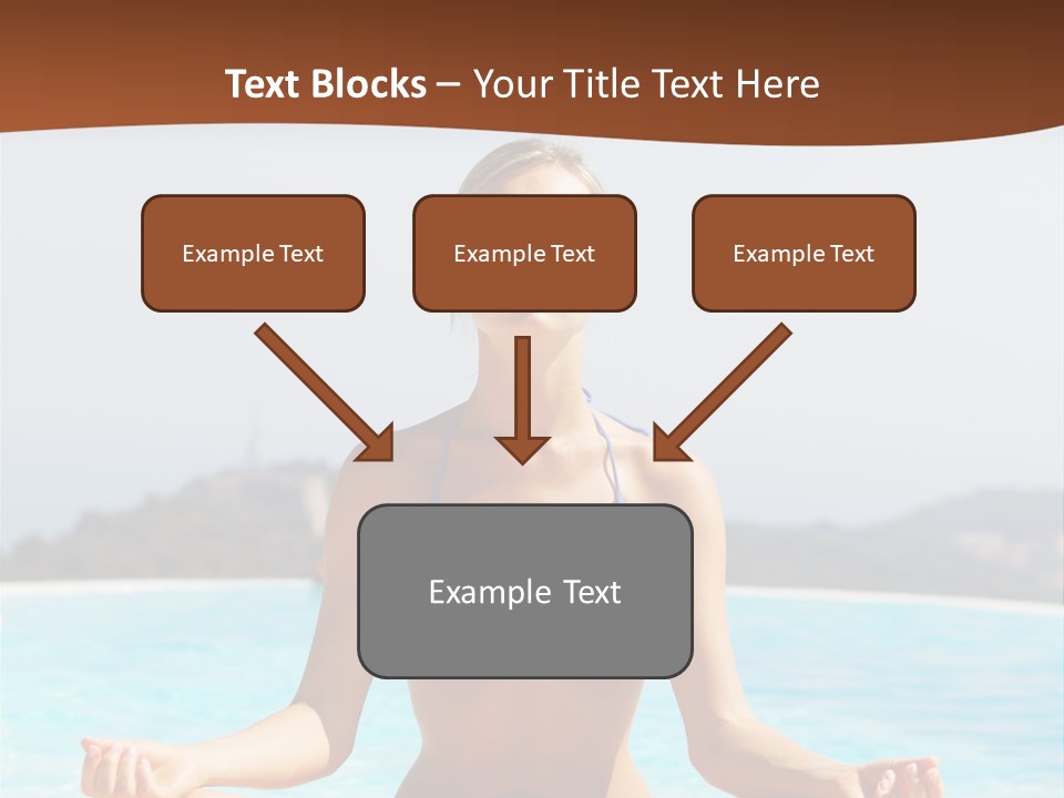 Wellness Stretch Woman PowerPoint Template