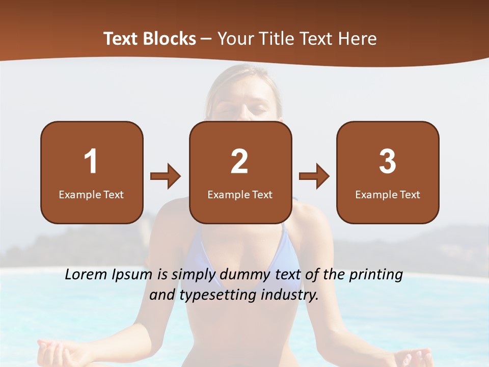 Wellness Stretch Woman PowerPoint Template