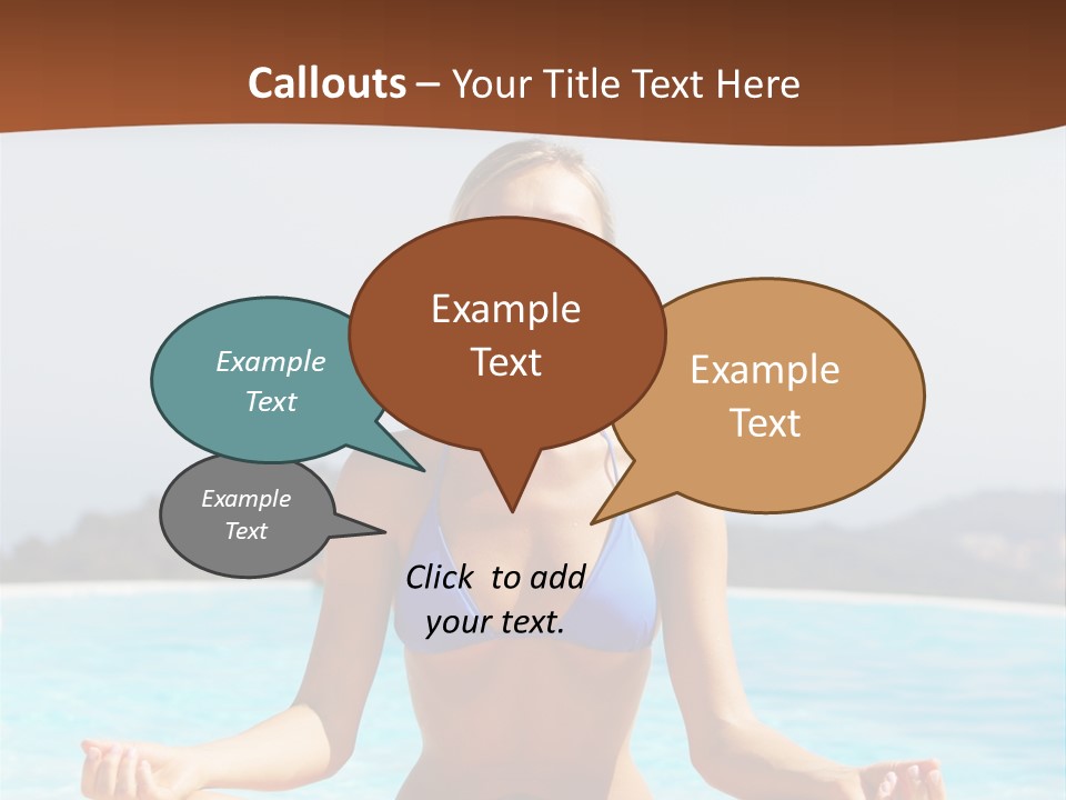 Wellness Stretch Woman PowerPoint Template