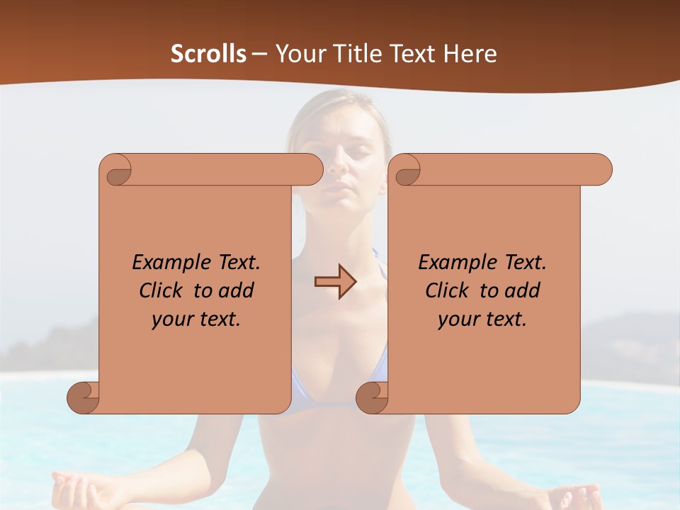 Wellness Stretch Woman PowerPoint Template