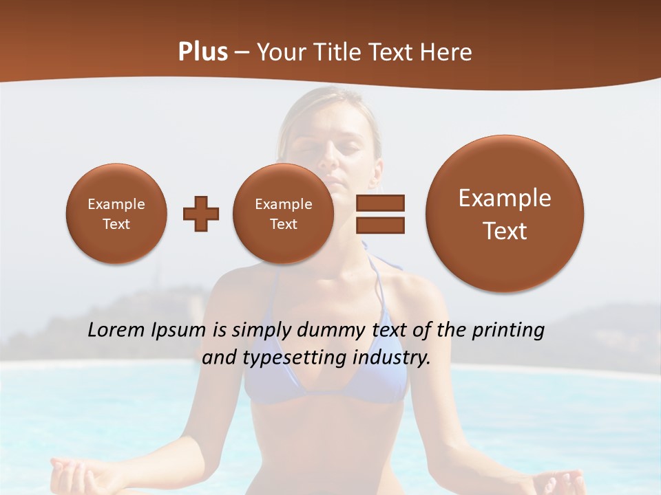 Wellness Stretch Woman PowerPoint Template