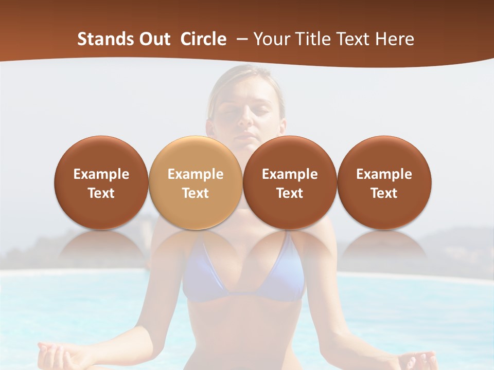 Wellness Stretch Woman PowerPoint Template