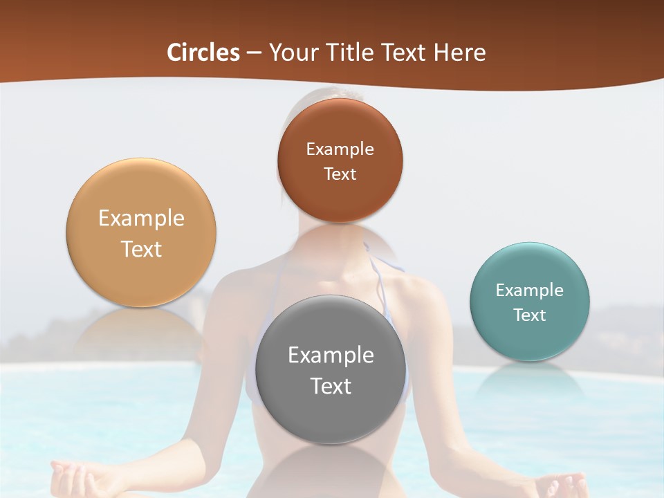 Wellness Stretch Woman PowerPoint Template