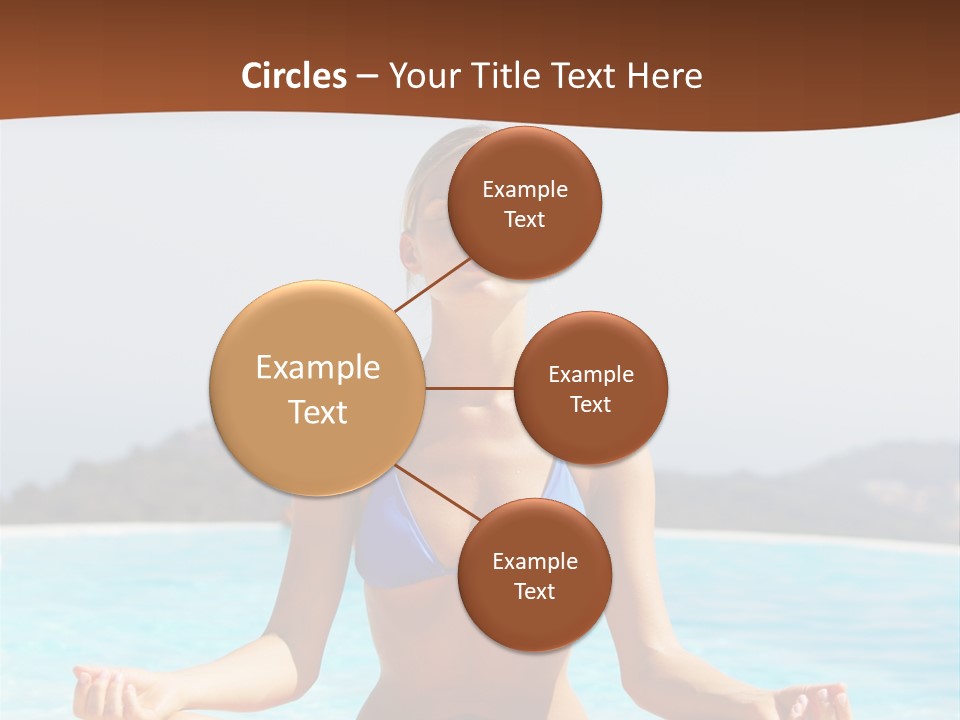 Wellness Stretch Woman PowerPoint Template