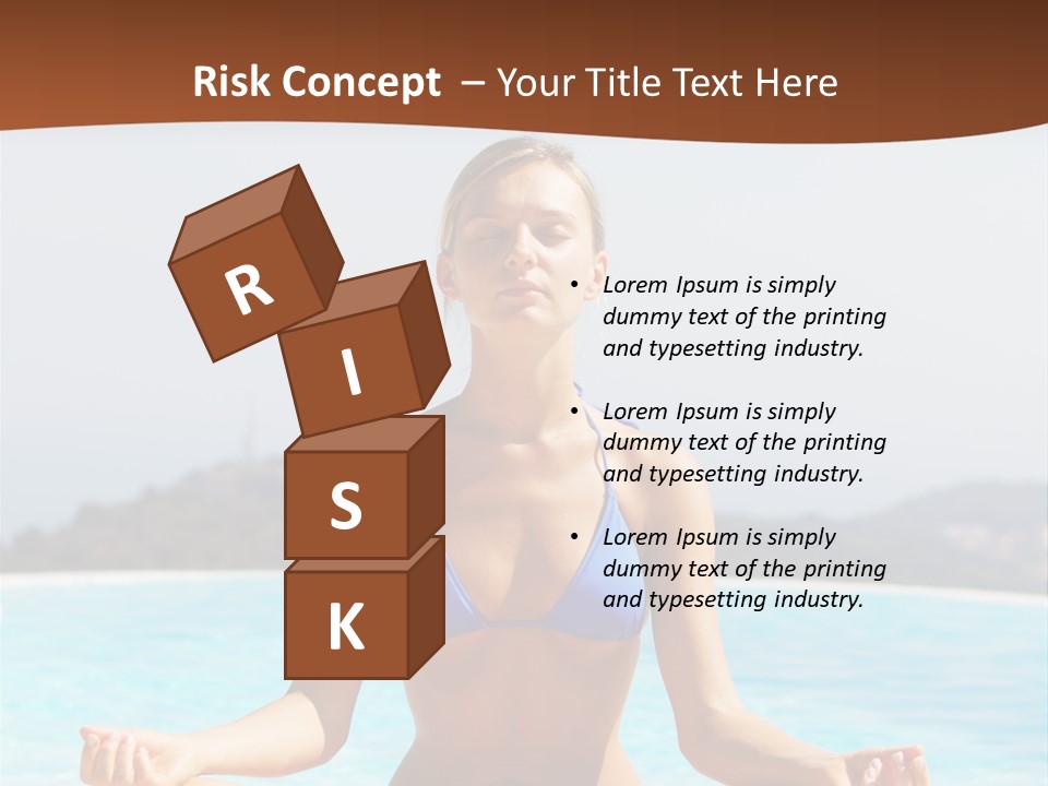 Wellness Stretch Woman PowerPoint Template