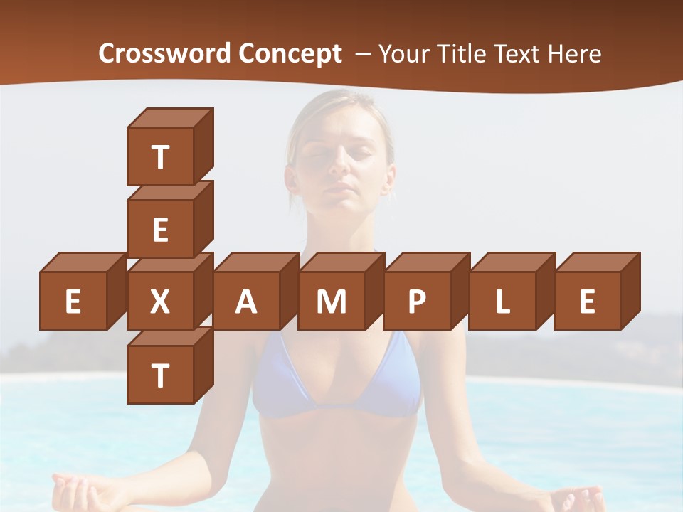 Wellness Stretch Woman PowerPoint Template