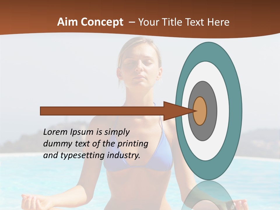 Wellness Stretch Woman PowerPoint Template