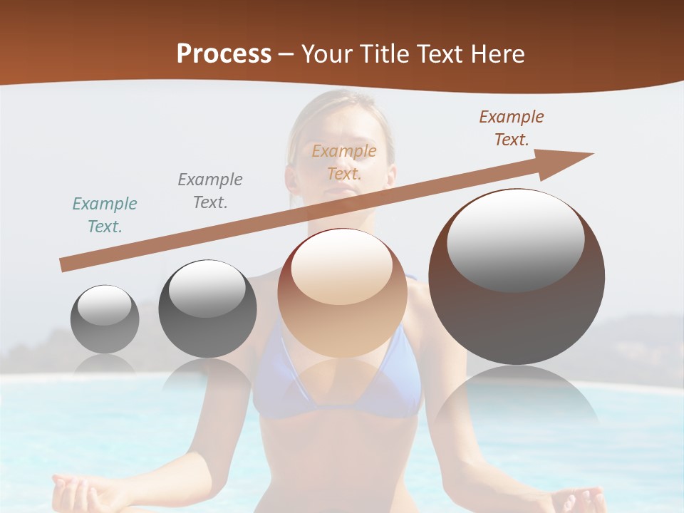 Wellness Stretch Woman PowerPoint Template