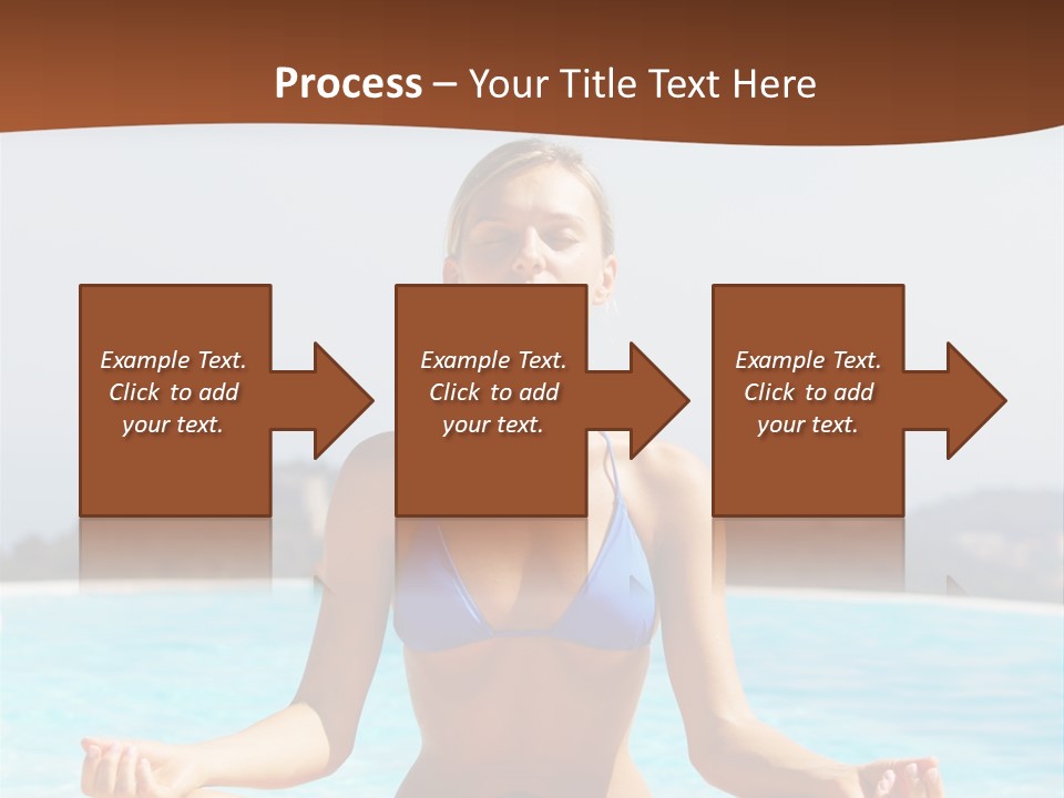 Wellness Stretch Woman PowerPoint Template