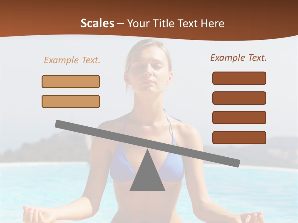 Wellness Stretch Woman PowerPoint Template