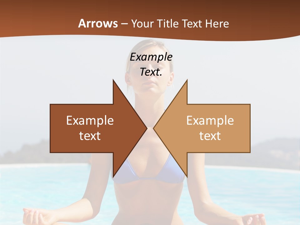 Wellness Stretch Woman PowerPoint Template