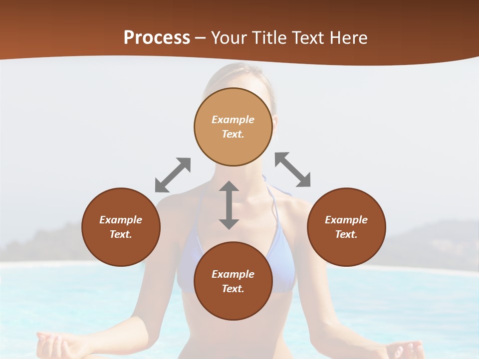 Wellness Stretch Woman PowerPoint Template