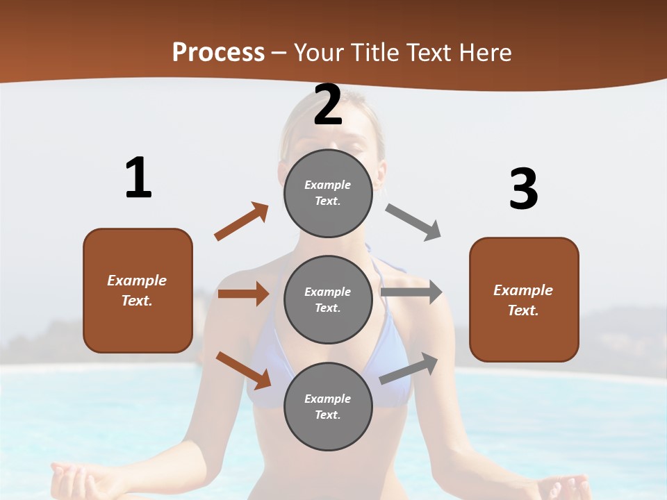 Wellness Stretch Woman PowerPoint Template