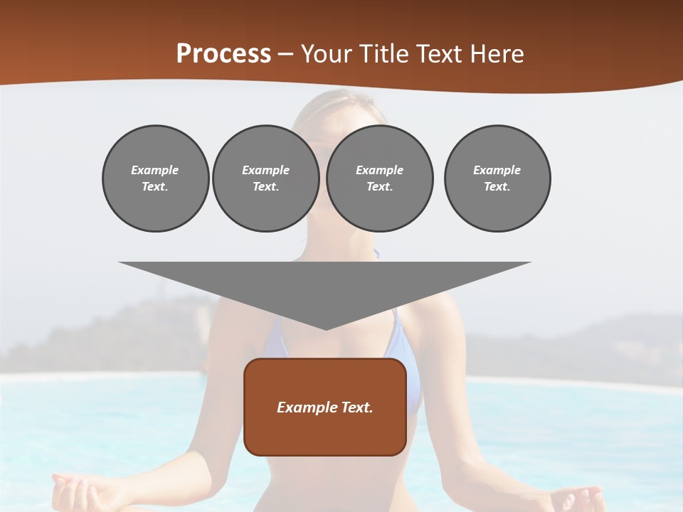 Wellness Stretch Woman PowerPoint Template