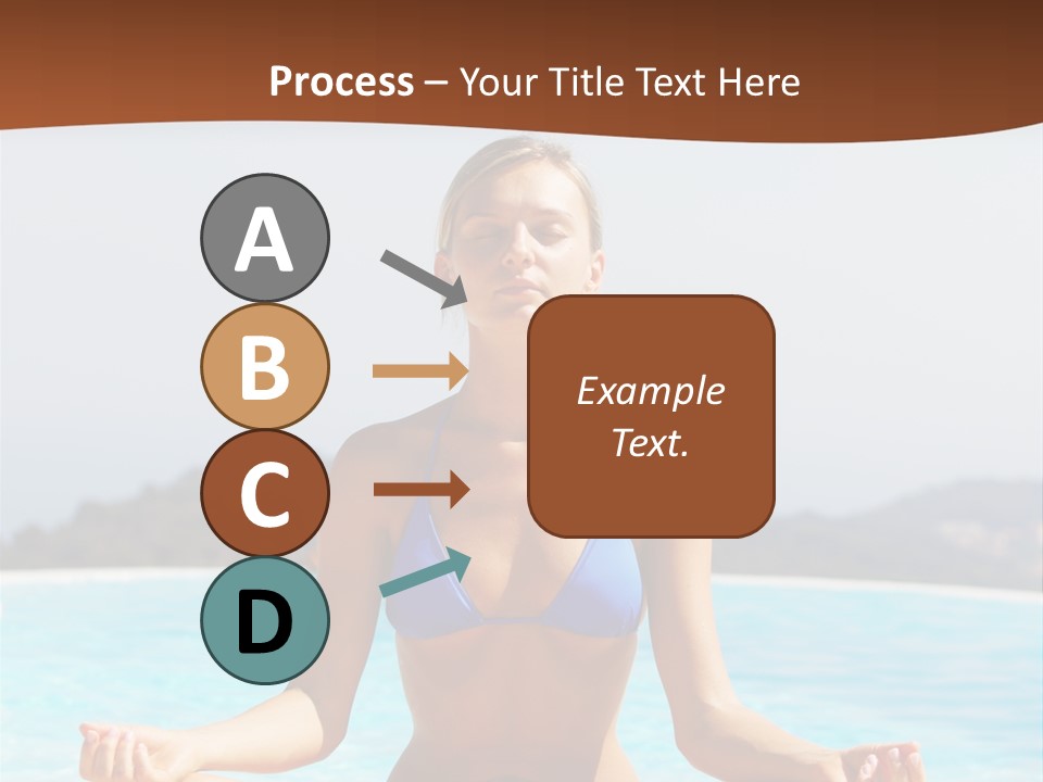 Wellness Stretch Woman PowerPoint Template