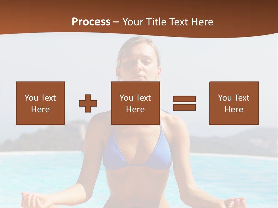 Wellness Stretch Woman PowerPoint Template