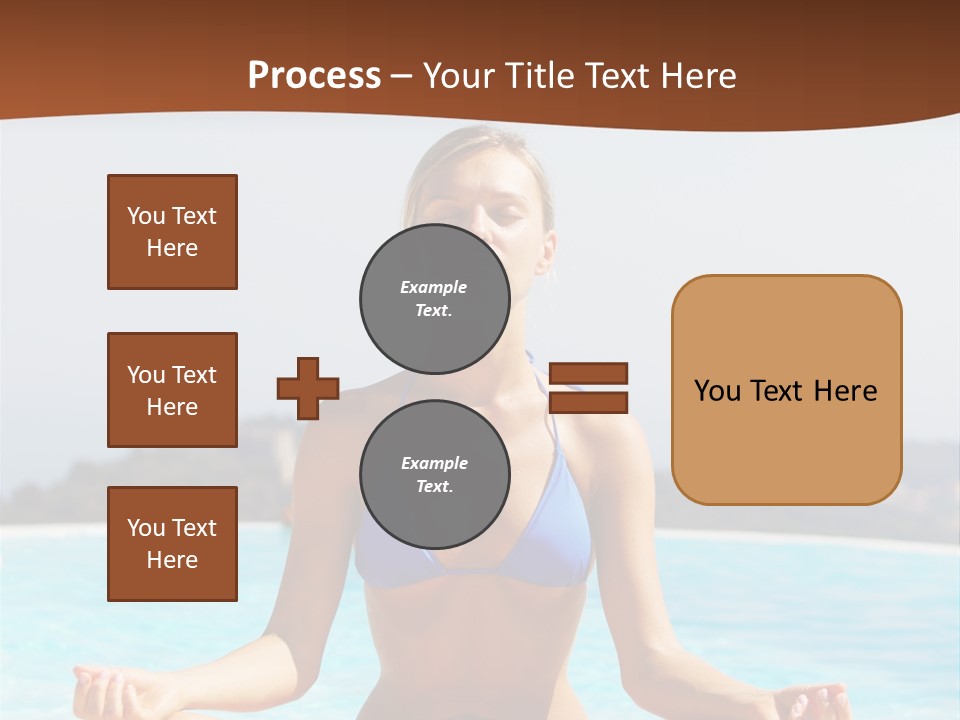 Wellness Stretch Woman PowerPoint Template