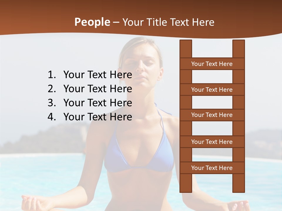 Wellness Stretch Woman PowerPoint Template