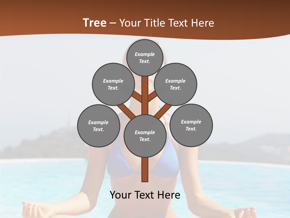 Wellness Stretch Woman PowerPoint Template