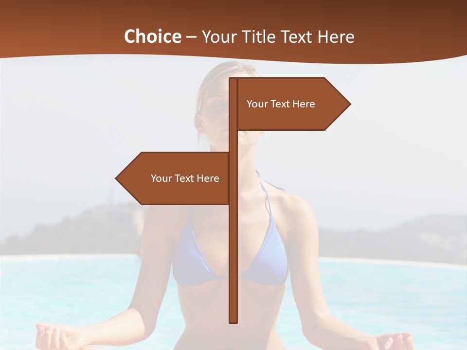 Wellness Stretch Woman PowerPoint Template