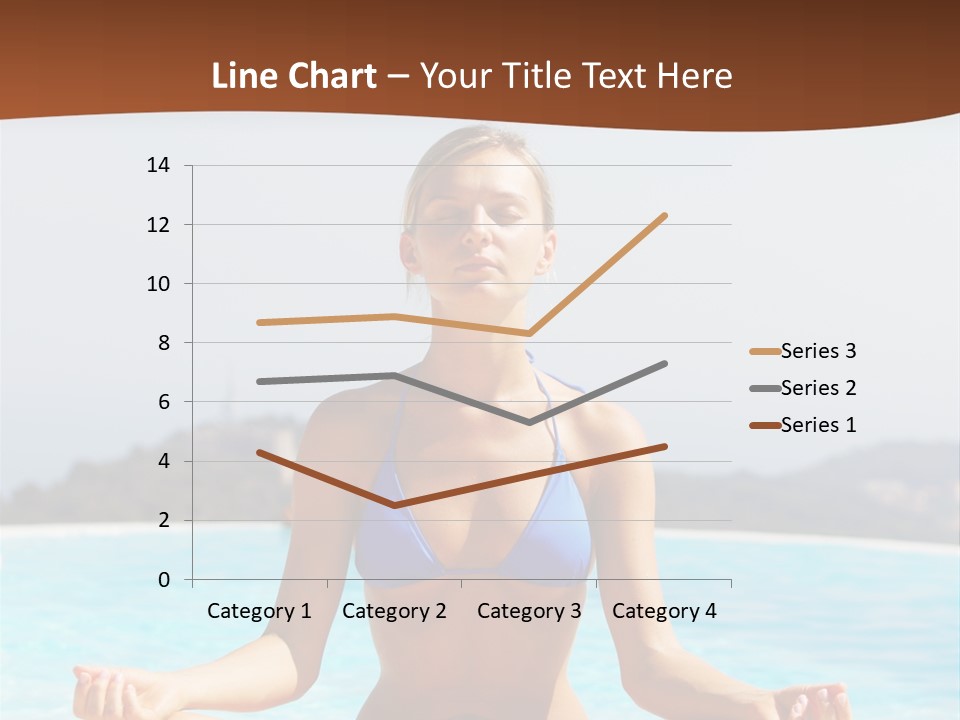 Wellness Stretch Woman PowerPoint Template