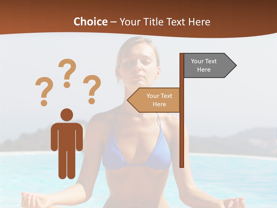 Wellness Stretch Woman PowerPoint Template