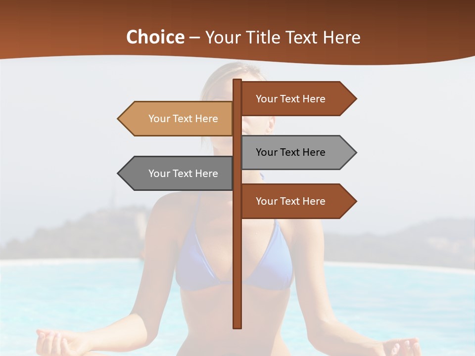 Wellness Stretch Woman PowerPoint Template