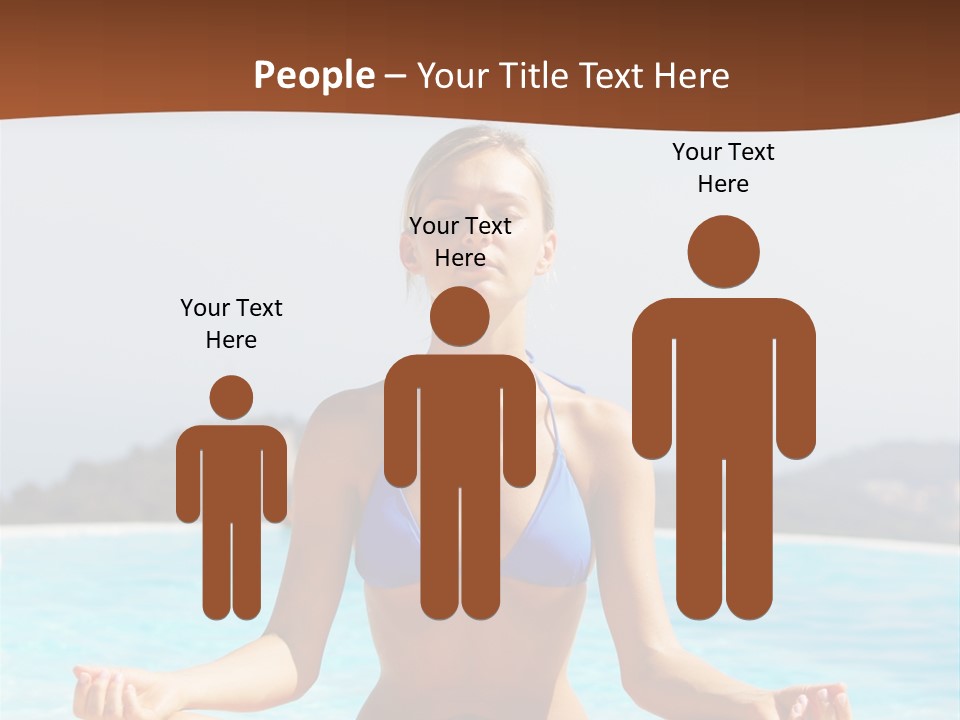 Wellness Stretch Woman PowerPoint Template