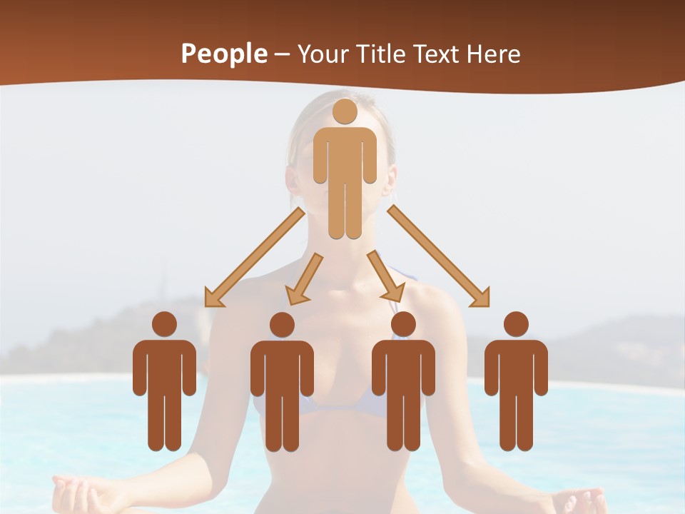 Wellness Stretch Woman PowerPoint Template