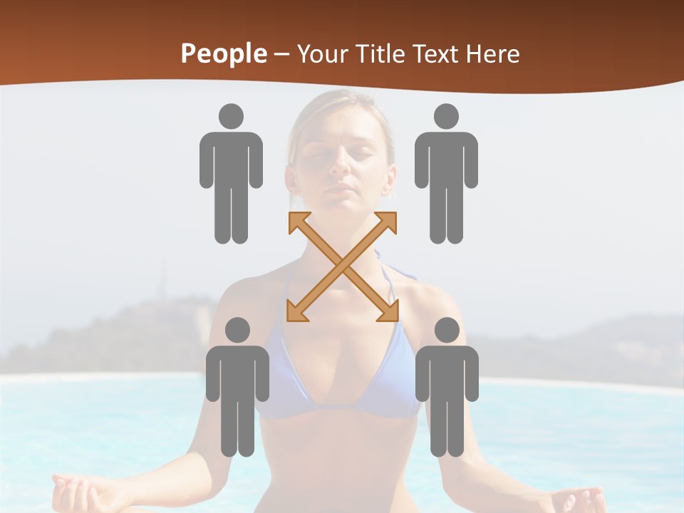 Wellness Stretch Woman PowerPoint Template