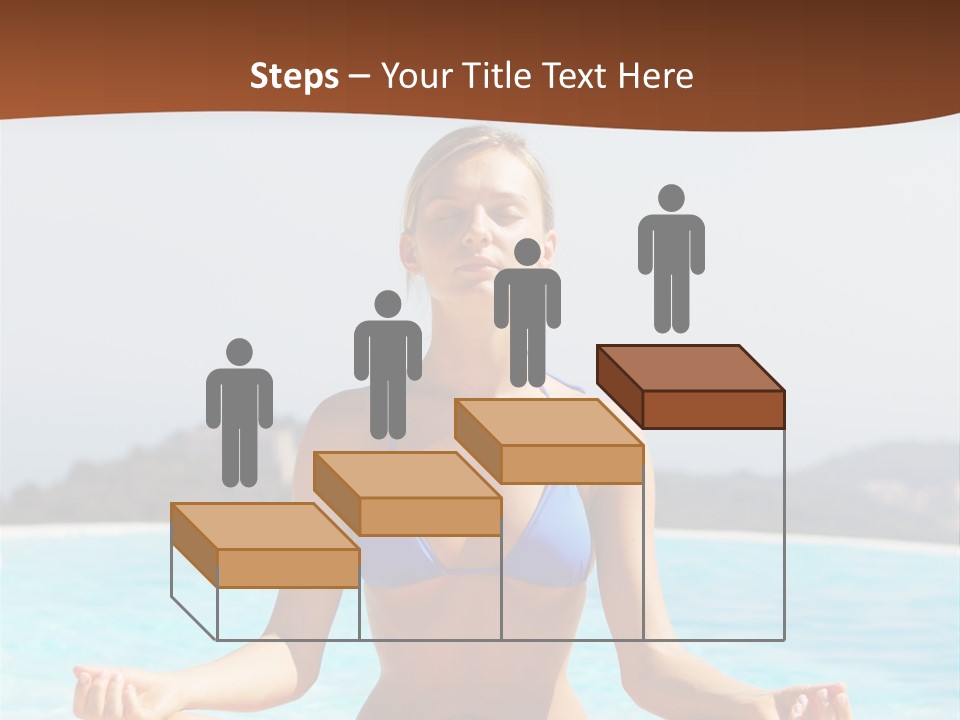 Wellness Stretch Woman PowerPoint Template