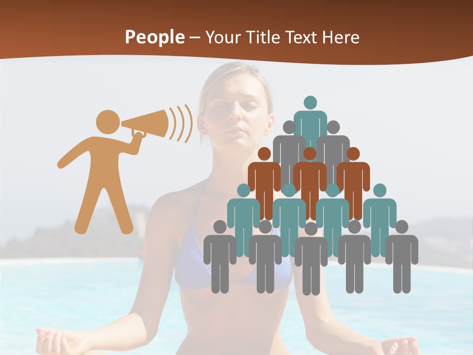 Wellness Stretch Woman PowerPoint Template