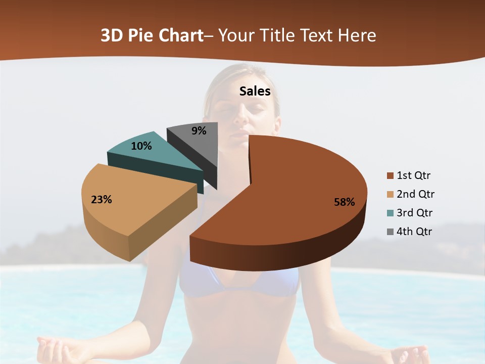 Wellness Stretch Woman PowerPoint Template