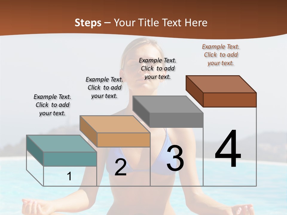 Wellness Stretch Woman PowerPoint Template