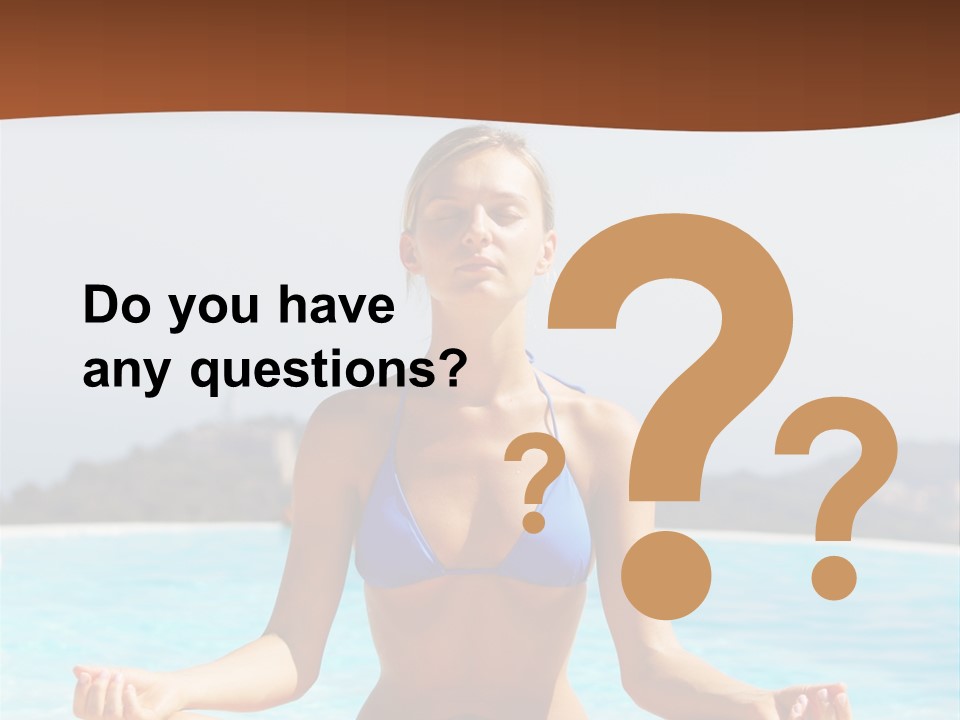 Wellness Stretch Woman PowerPoint Template