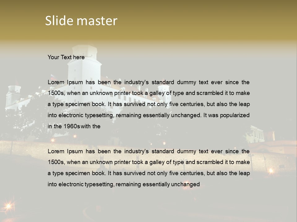 Postcard Construction Detail PowerPoint Template