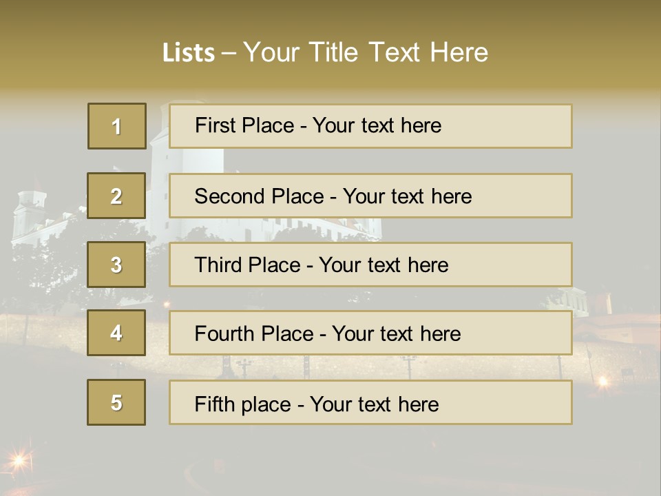 Postcard Construction Detail PowerPoint Template