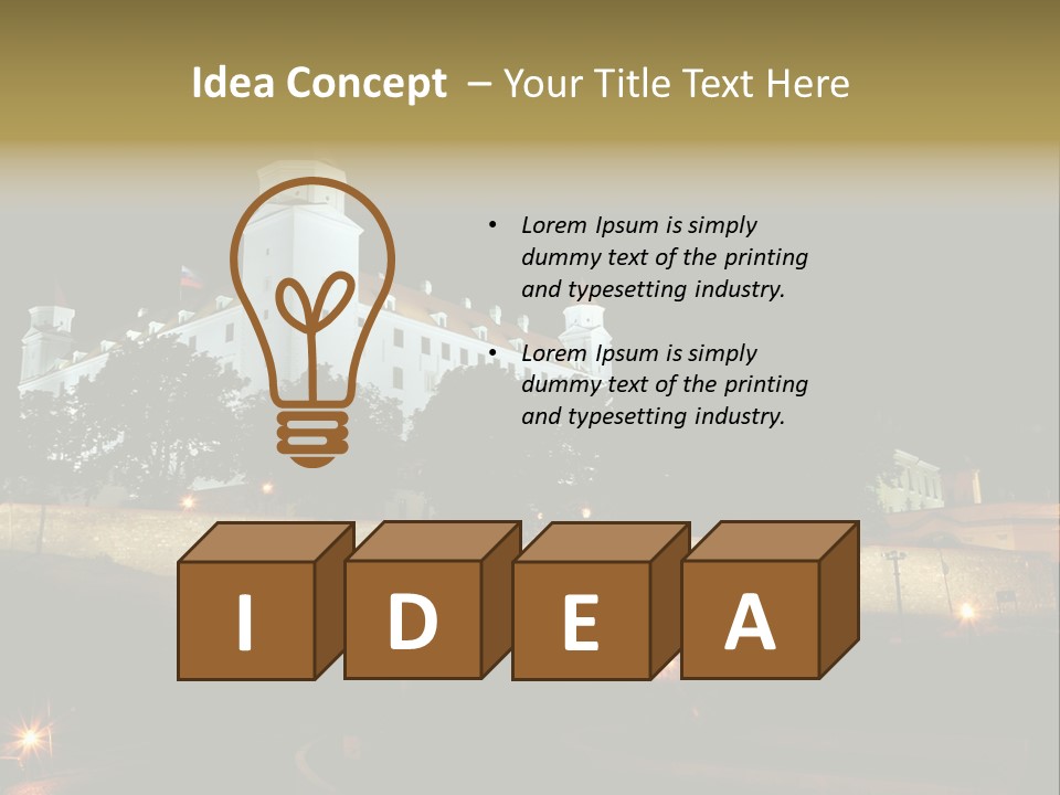 Postcard Construction Detail PowerPoint Template